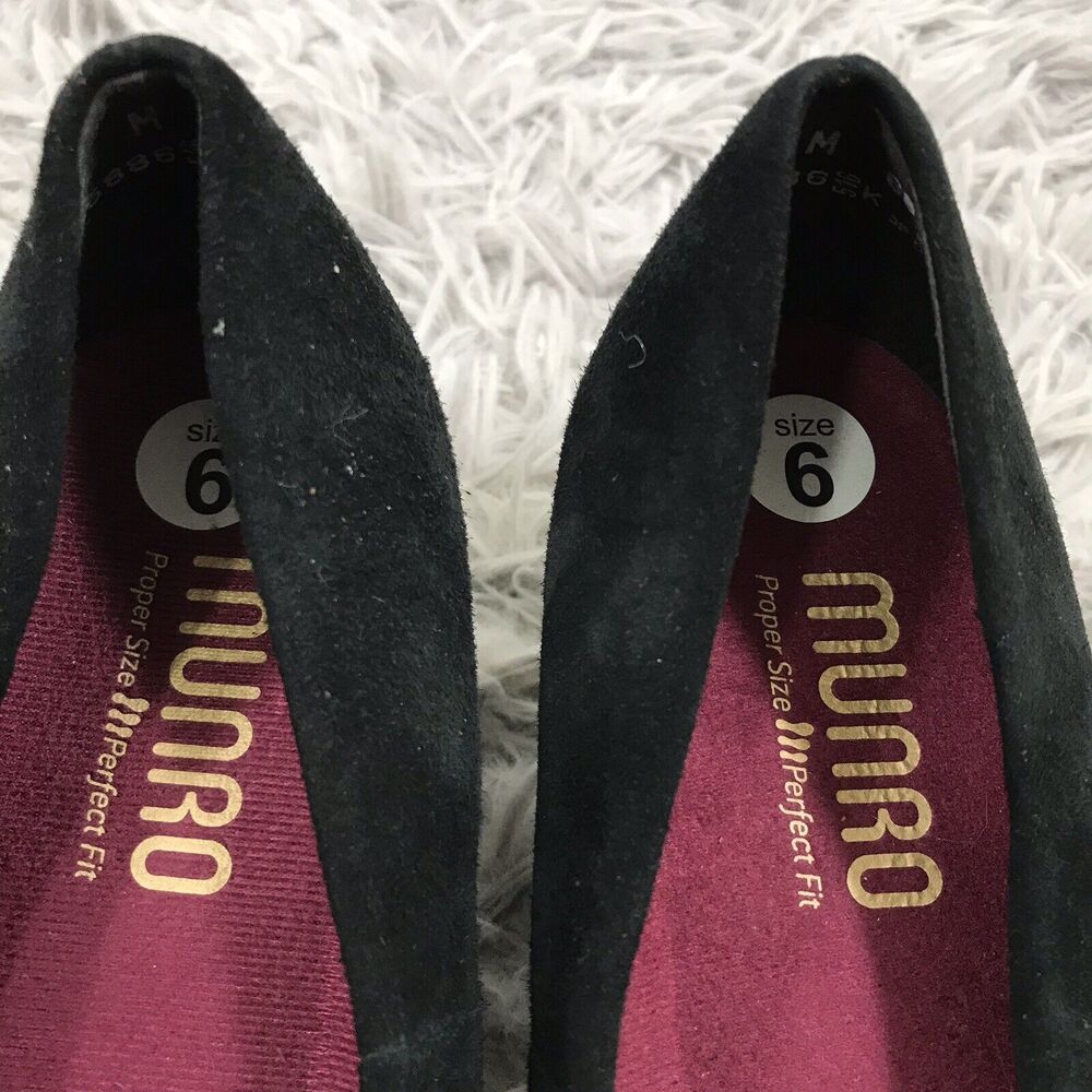 Munro American Mara Women's Heels Pumps Black Suede Size US 6 M - Picture 7 of 9